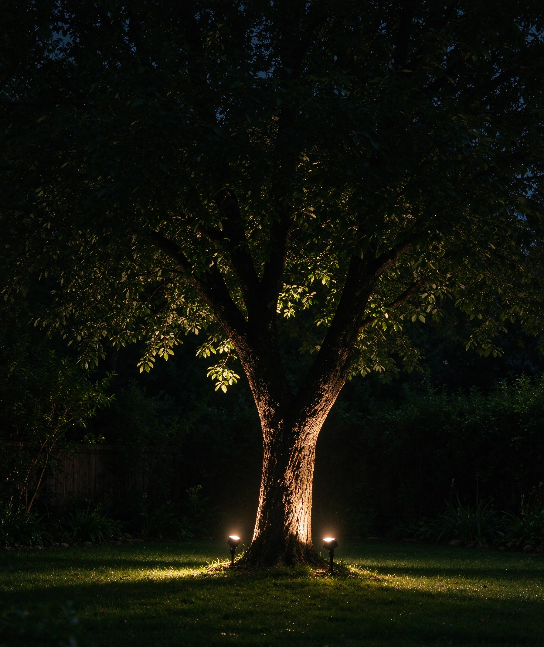 Backyard night solar spotlight